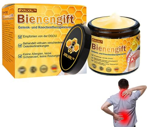 XRLXRL Bienengift Gelenkcreme, XRLXRL Bienengift Gelenke und Knochentherapie Creme, Bienengift Schmerzlinderungs Knochenheilungs Creme, Bienengiftsalbe für Rücken, Nacken, Knie (1)