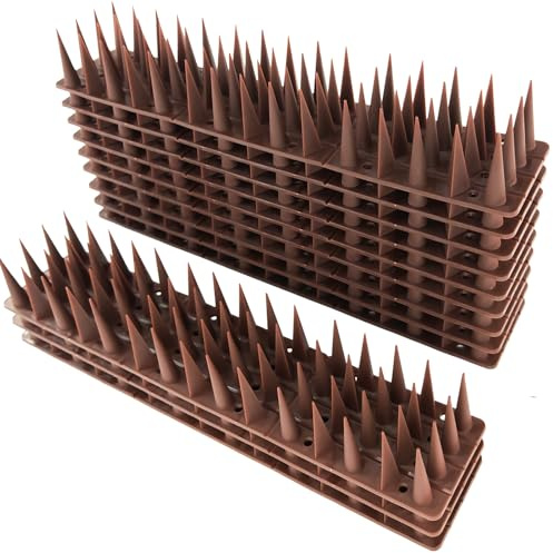 DY.2ten Pinchos Antipalomas Plastico 3.6M (30 cm, 12 Piezas), Ideal Balcones, Techos, Jardines. Resistente, Disuasivo para Palomas, Gatos y Aves.