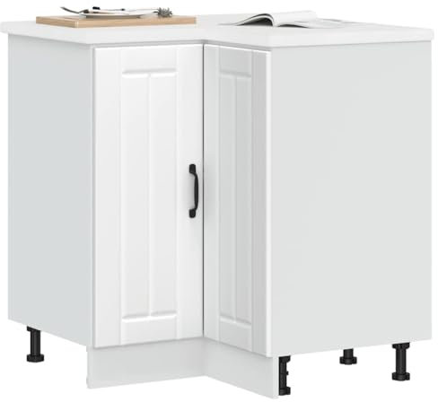 Générique Armoire d'angle de Cuisine Lucca Blanc Bois d'ingénierie,Meubles de Cuisine,29.35KG-853747
