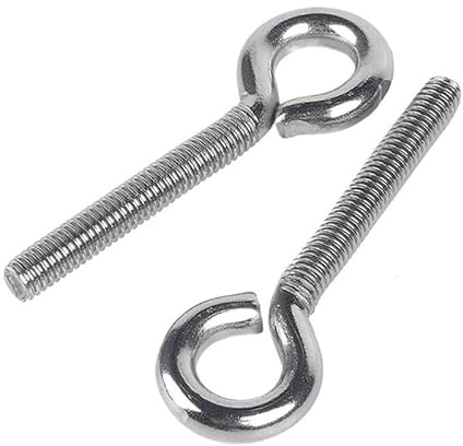 Pernos de argolla con anillo de elevación, cáncamos en forma de anillo, 2 piezas Pernos de argolla M8 * 20~150 Gancho cerrado de ojo de oveja de acero inoxidable 304 con anillo y tornillo de argolla