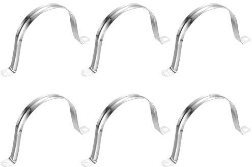 QUARKZMAN 6Pz Morsetti per Tubi Rigidi, 100mm(3.94) in Acciaio Inossidabile 304 a 2 Fori a Forma di U Staffa a Tubo Appendi Tubo Morsetti per Fissare Tubo Cavo