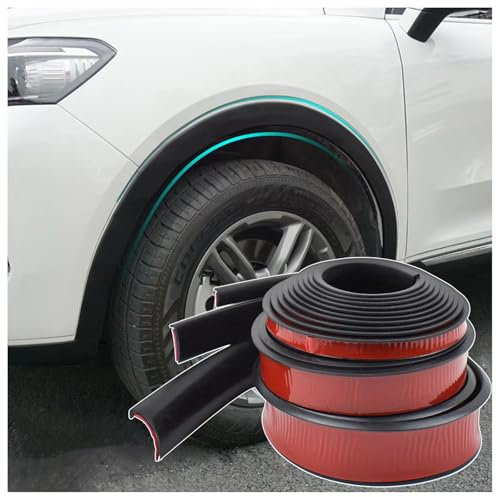 MNBHJGR 2 Pezzi Protezione Passaruota Auto, per Fiat Panda 2003-2024/Fiat Panda 4x4 2004-2024 Parafango della Ruota Dell'Auto, Parafango Svasato in Gomma,A Black