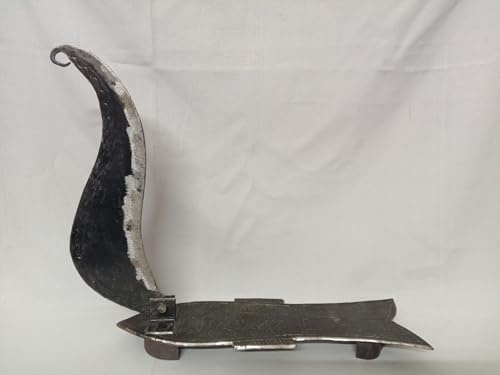 Lalit Kishori Traditional Indian Vegetable Cutter | Pahsul | Pure Iron Vili | Hasua | Kathipeeta | Aruvamanai Vegetable Fruit Cutter Perfect for Your Kitchen (Black, Fish Shape 11 Inch)