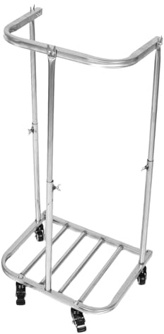 Amosfun Heavy Duty Outdoor Trash Bag Holder Metal Frame Weather Resistant Portable Leaf Bag Stand for Camping Farming Grain Collection Efficient Weeding and Cleanup Organizer