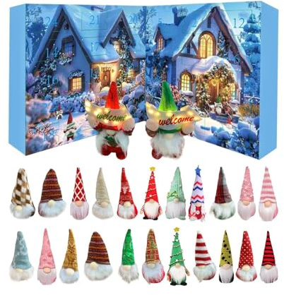 Calendario de Adviento, 24 días, cuenta regresiva, calendario de vacaciones, planificador de Navidad con función sorpresa diaria, figuras coleccionables para chimenea, exhibición de abrigo, cartón