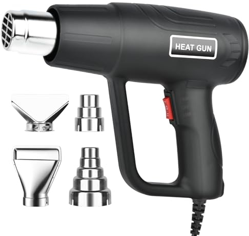 Decapeur Thermique & Pistolet Air Chaud 2000W Kit Pro | 4 Buses + 60-600°C (2 Niveaux) | Chauffage Rapide pour Décapage de Peinture, Soudure & Tuyau Thermorétractable | Protection contre la Surchauffe