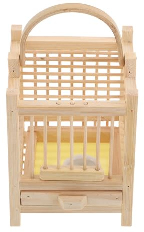 DECOMELODY Gabbia per Riporre Grilli in bambù 8X8X8 CM Rete Ventilata e Bloccaggio Sicuro Terrario per Insetti e Habitat per Contenitore per Osservazione e Allevamento Insetti Piccoli