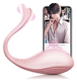 Vibradorador Mujer Vibrador Mando Distanciacon - Mini Juguetes Eróticos para Pareja Sexuales Portátil con App, Juguete Sexual con 9 Modos de Vibración, Estimulación del Punto G, Clítoris y Ano