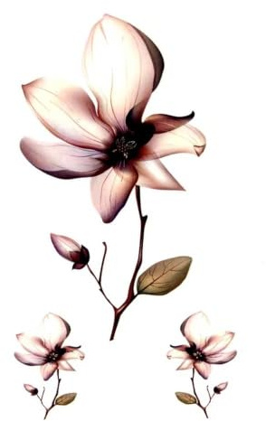 Etiqueta Engomada Temporal Del Tatuaje De La Flor Del Lirio Impermeable Y Duradera