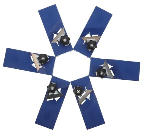 SHINEOFI 6 Pièces Raboteuse de Chant Manuelle pour Bois et Plaques de Plâtre, Outil Bleu en Plastique et Métal, Création D'angles à 45 Degrés, Facile à Utiliser pour Menuisiers et Artisans