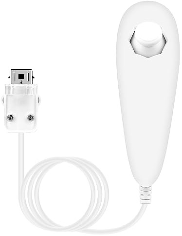OSTENT Manette Nunchuck Filaire Basée sur le Mouvement pour Nintendo Wii Console Jeu Vidéo Couleur Blanc