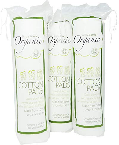 Simply Gentle Organic Cotton - Pack of 100 Pads (Pack of 3)