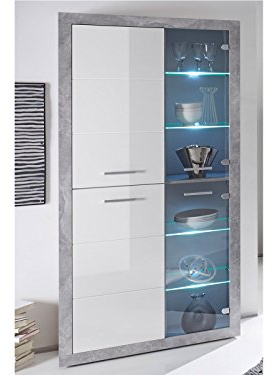 möbelando Vitrine Standvitrine Holzvitrine Glasvitrine Vitrinenschrank Rio de Janeiro I