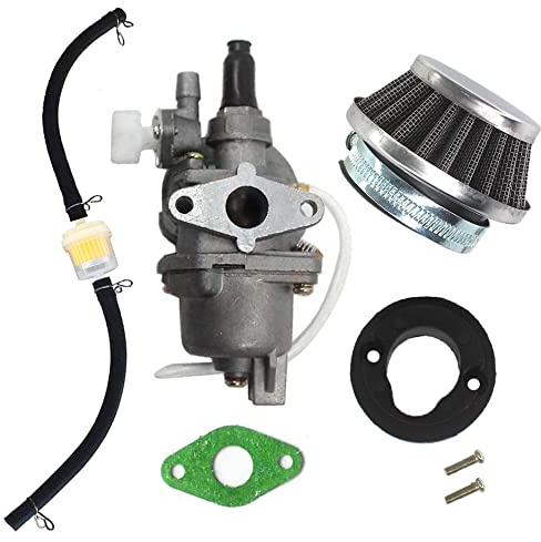 AISEN Vergaser mit Luftfilter Benzin Schlauch Filter für 47cc 49cc Pocketbike Dirtbike Benzinhahn Pocket 2 Takt