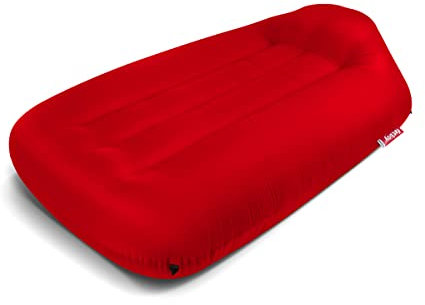 Fatboy® Lamzac L Aufblasbares Sofa/Sitzsack/Sofa | Rot Hängematte mit Luft gefüllt | für den Außenbereich Strand, Garten oder Pool | 195 x 112 x 50 cm