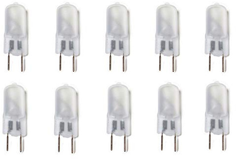 G8 Frosted Halogen Bulbs 20W G8 20 Watt 120V Halogen Light Bulbs T4 JCD Type 120V Bi-Pin Base G8 Lamp for Under Cabinet Puck Lighting, Frosted Glass Lens,Warm White,2700K,10 Pack