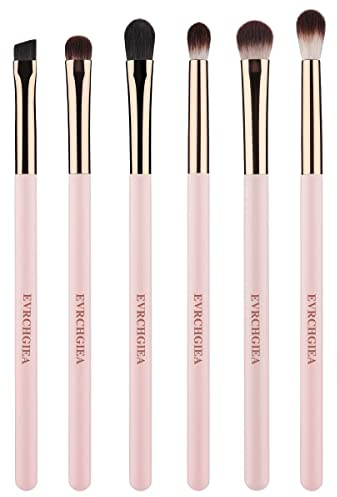 EVRCHGIEA Augenpinsel Set Lidschatten Pinsel mit Blending Brush für Make-up (Pink 6)