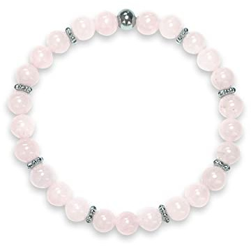 Edelsteinarmband mit platinierten Daisy-Perlen, anpassbar, Spiritueller Begleiter, Geschenk für Frauen, Liebe & Schutz - Handmade - personalisierbar