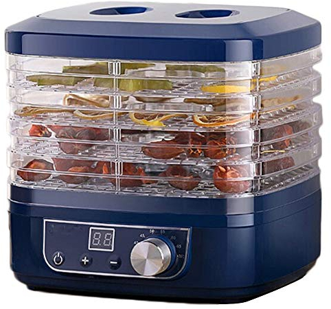 Food Dehydrator Electric 5 Tray Mini Fruit Dryer Meat Vegetables Beef Preserver Machine Beaf Jerk,Adjustable Thermostat Dehydration Machine