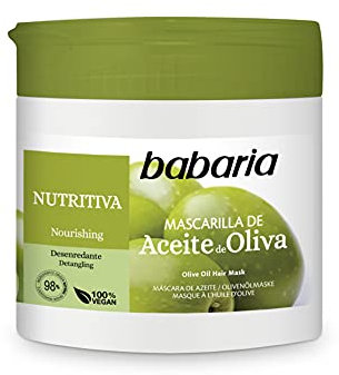 Babaria – Mascarilla Capilar De Aceite De Oliva – 400 Ml, Blanco, Fresco
