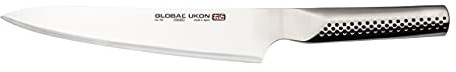Global UKON Carving Knife with 21cm Blade, CROMOVA 18 Stainless Steel, Silver, GU-05