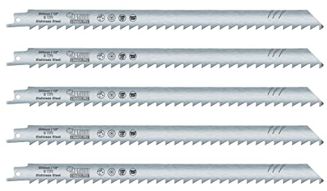 5 x SabreCut SCRS1211K 300mm 3 TPI S1211K Säbelsägeblätter für schnell gefrorene Materialien Knochen- und Eisschneiden kompatibel mit Bosch Dewalt Makita und vielen anderen