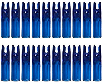 DONGKER 20pcs Arrow Tails, 0.24 Colorful Plastic Arrows Nocks Insert Tail Insert Nocks for Arrows DIY Hunting Shooting