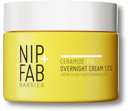 Nip+Fab Ceramide Fix Nattkräm 12% 50 ml, Lyxig Hudbarriäråterfyllare, Stöd För Elastinproduktion, Ger Din Hud Ett Fastare Och Mer Ungdomligt Utseende, Med Azelainsyra Och Biolin