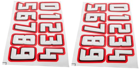 GOOHOCHY 2 Sätze Nummern Helmaufkleber Selbstklebende Helmaufkleber Für Sport Für Helme