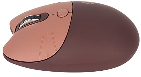 Elprico 2,4 G Süße Katze Kabellose Maus, USB 3 Stufen DPI Silent Mouse, Kabellose Maus für M3 Laptop Computer (Kaffeefarbe)