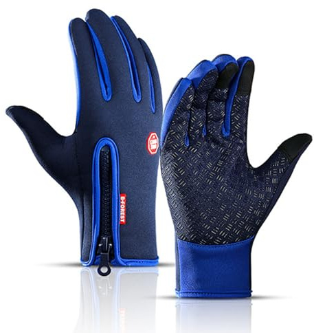 HYLM Thermo Alpin, Freezer Thermo-Handschuhe für Herren, warm, Touchscreen, wasserdicht, für den Winter (A0001-DB, XL)