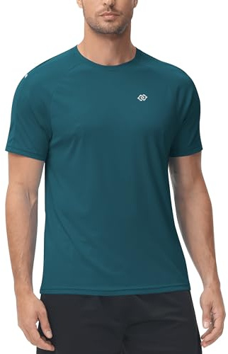 MoFiz Camiseta Anti UV Hombre Rashguard Secado Rápido Manga Corta Transpirable Surf Correr Natación