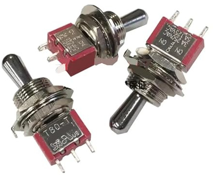 1pcs SH T80-T Z1 Series short Handle 12mm ON-OFF-ON SPDT 3Pin 3Position Panel Toggle Switch 5A 125VAC NWPNLXEA