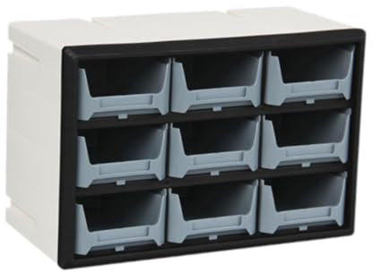 YWJLQH Cassetto Contenitore Armadio organizzatore Garage organizzazione, casa, Contenitore, Cassetta degli Attrezzi per ferramenta Trucco Parti Piccoli, 9 Griglia