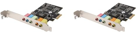 rieder 2X Tarjeta de Sonido PCIe PCI-E X1 CMI8738 Chip 32/64 bit Tarjeta de Sonido Estéreo 5.1 Canales Tarjeta de Sonido Incorporada de Escritorio para PC