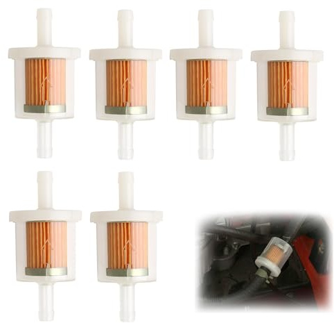 QIUMING ® Benzin Flüssigkeitsfilter Motorradgasfilter Benzinfilter Kraftstofffilter motorrad benzinfilter Flüssigkeitsfilter für Rasenmäher Auto Motorrad Roller Mofa Diesel Moped (gelb, 8mm)