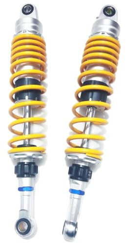 SkyjOy Motorrad StoßDäMpfer 1 Pcs 7mm Frühling 360mm 380mm Universal Hinten Suspension Einstellen Dämpfung Motorrad Stoßdämpfer StoßDäMpfer(380mm)