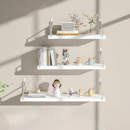 Schweberegal 40 cm 3-teiliges Set,wandregal Holz Rustikal, 3 Montagemöglichkeiten, Regal Zur Präsentation, Für Wohnzimmer, Küche, Arbeitszimme