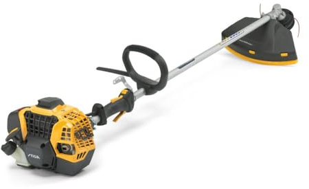 STIGA Decespugliatore a benzina BC 740 - Motore 35,3 cc, larghezza di taglio 43 cm, impugnatura ad anello, testa a urto e lavoro, lama a 3 denti, doppia imbracatura