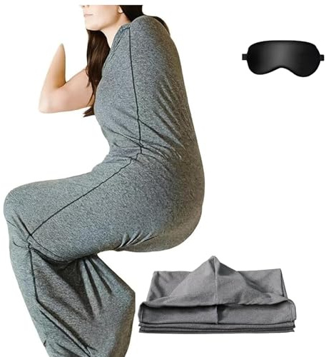 Adult Sleep Sack Compression Pod - Lightweight Relief Wearable Blanket | Ultra-Lightweight |Breathable Stretch Fabric Sleep Pod | Breathable Hooded Sleep Sack