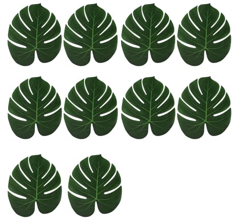 Pocoiau 10 Foglia Monstera Artificiale per Decorazioni per Matrimoni 30x20 Cm Large Foglia Monstera Reciti Centrotavola da Tavolo da Festa Decorazioni