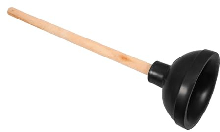 Toilettenpömpel mit Holzgriff, Abflusspömpel aus Gummi | Wiederverwendbar, für Hotel und Zuhause, Leicht zu Reinigen, Robust Verarbeitet