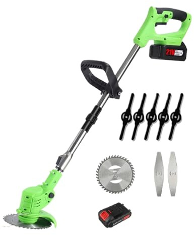 Tagliabordi Elettrico A Batteria Da 800 W, 18000PRM, Tagliaerba, Sarchiatore, Tosaerba, Attrezzo Da Giardino Pieghevole E Regolabile For Batteria Da 18 V Potatura Efficiente(With 1XBattery)