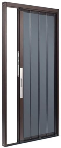 100% Blackout Accordion Folding Door CurtainsGray Sliding Window & Closet Doors for Bedroom Living Room Doorway (960x1010mm) Stylish & Functional Privacy Solutions