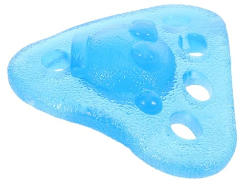 SKISUNO Pelota Triangular de TPR para Ejercicios de Mano y Dedos, Entrenador de Músculos del Antebrazo, Pelota Antiestrés Azul, Resistencia para Entrenamiento Manual en Oficina