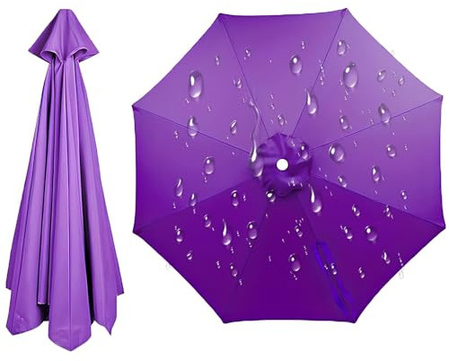UV-Schutz Sonnenschirm Ersatzbezug 200/270/300/350/400cm 6/8 Streben Sonnenschirm Bezug Wasserdicht Gartenschirm Bespannung Stoffbezug
