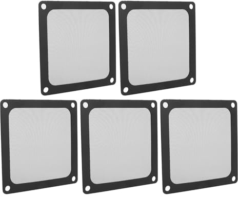 Luqeeg 80 Mm Magnetiskt PC-fläktdammfilter, PC-fläktkåpa i Nylonnät, Högt 65% Ventilationsnätfilter med Magnetram, Idealiskt för -chassi och Strömförsörjningsfläktventiler, 3,1 X 3,1 Tum