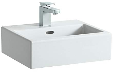 Laufen Living City Handwaschbecken, ohne Hahnloch, mit Überlauf, 450x380, weiß - H8154320001091