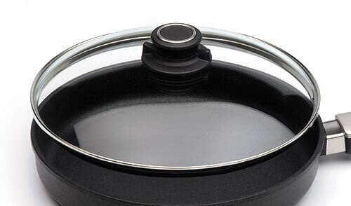 Harecker Glasdeckel Ø 32 cm für Töpfe & Pfannen | Mit verstellbarem Dampfventil | Ofenfest bis 240°C | Spülmaschinenfest & bruchsicher