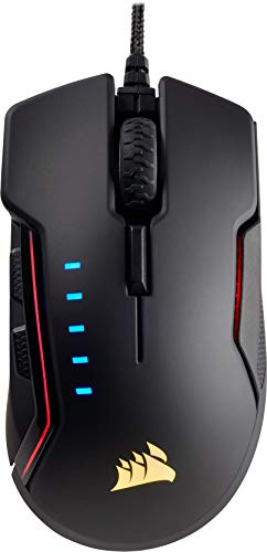 Corsair GLAIVE RGB Optisch Gaming Maus (RGB-LED-Hintergrundbeleuchtung, 16000 DPI) aluminium